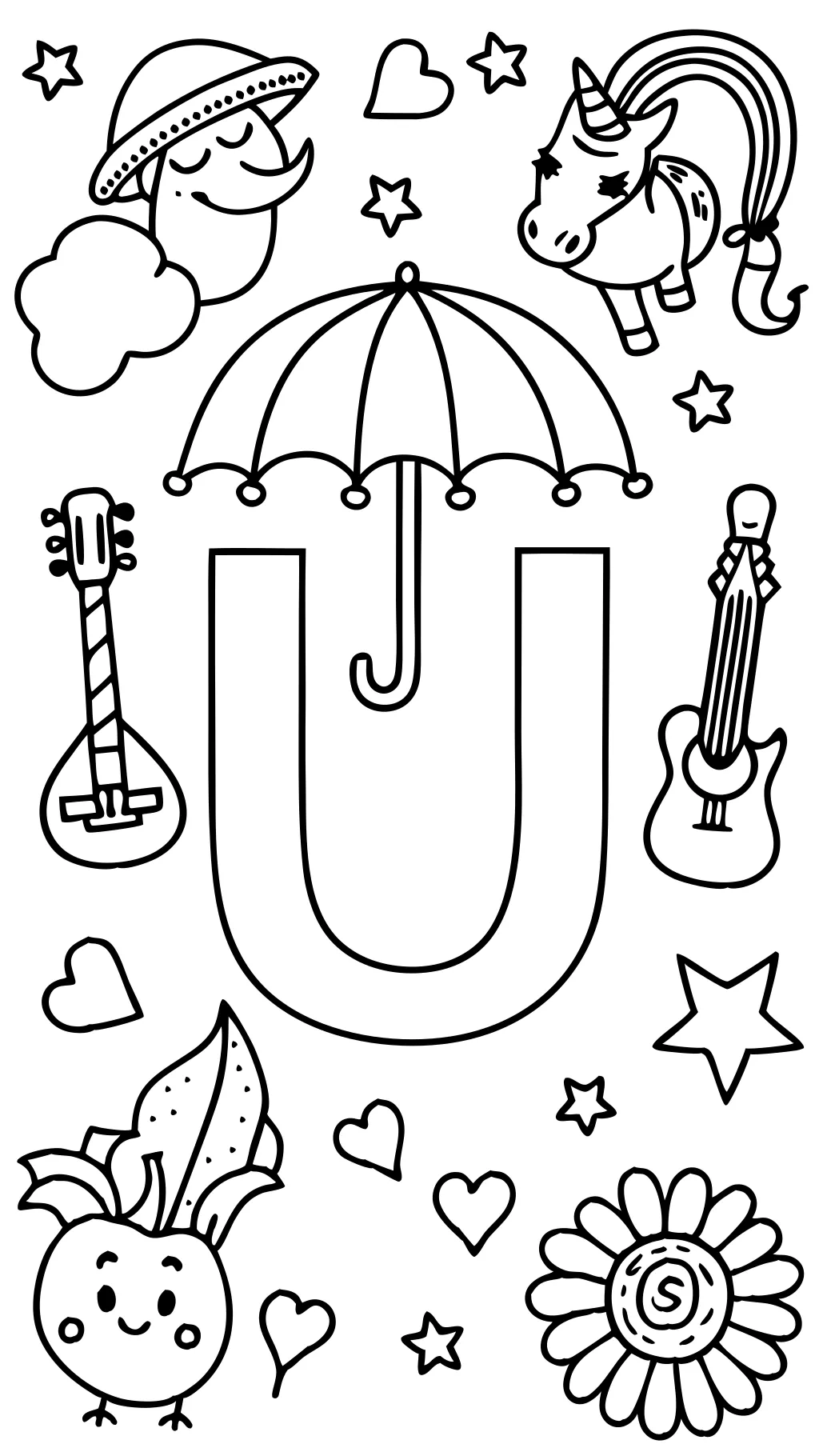 letter u coloring pages